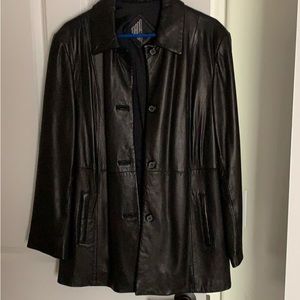 Leather coat
